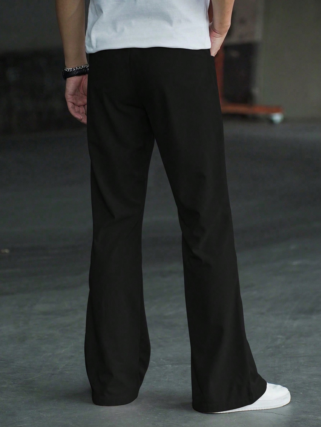 Image of METRONAUT Flared Men Black Trousers