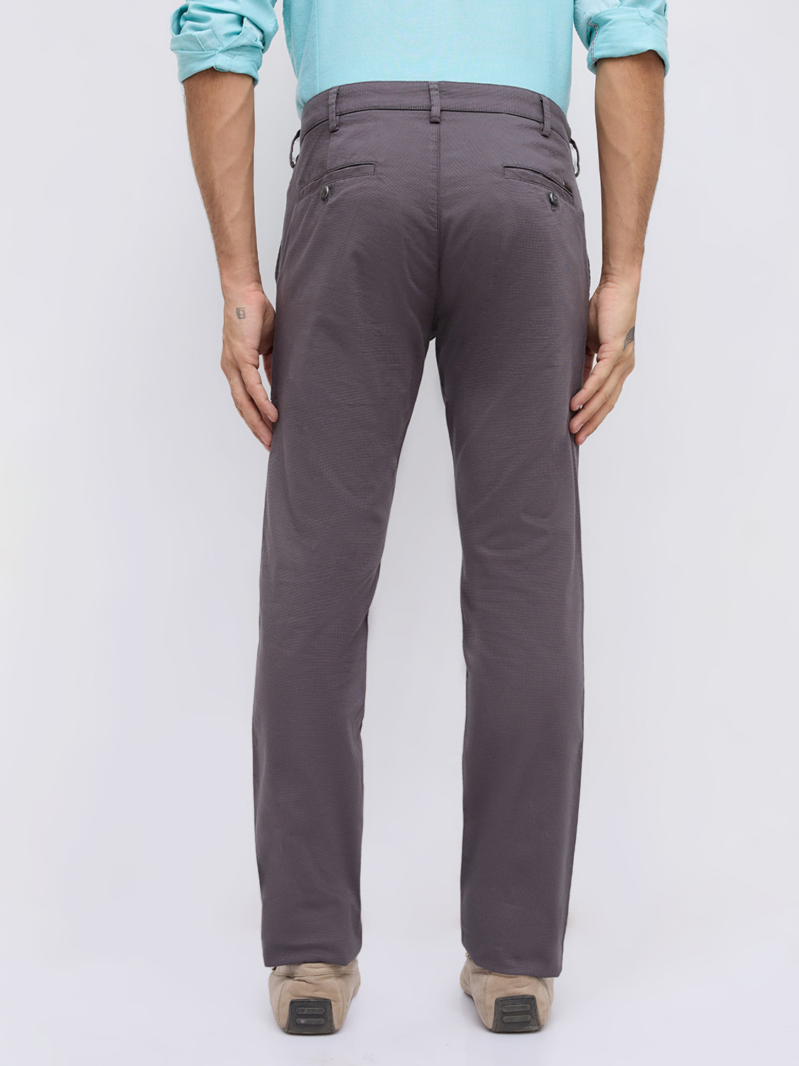 Image of KILLER Slim Fit Men Grey Trousers