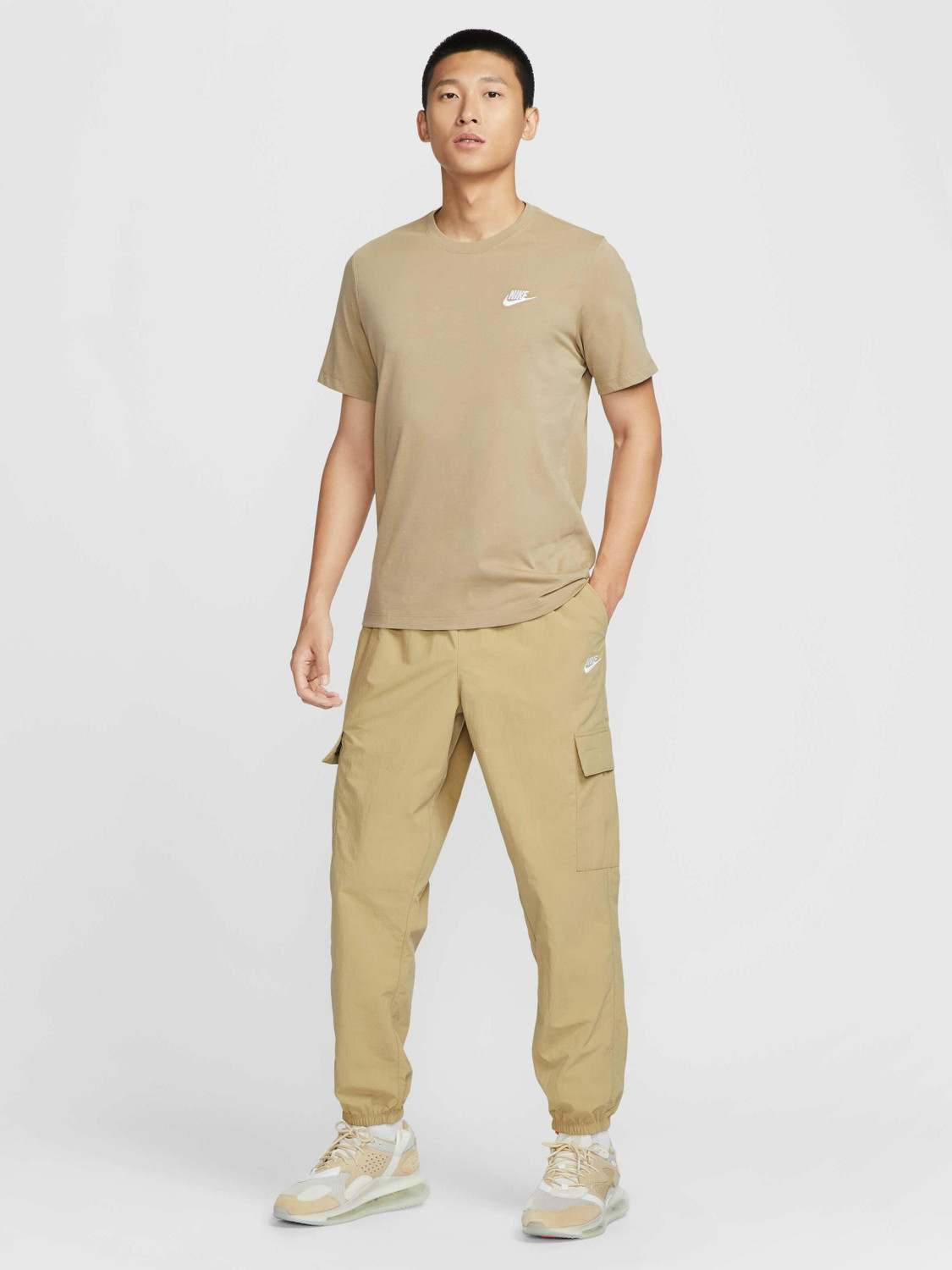 Image of NIKE Regular Fit Men Beige Trousers