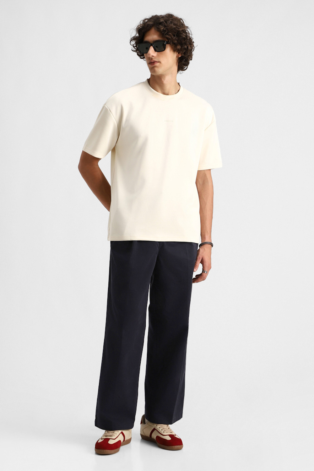 Image of Snitch Relaxed Men Dark Blue Trousers