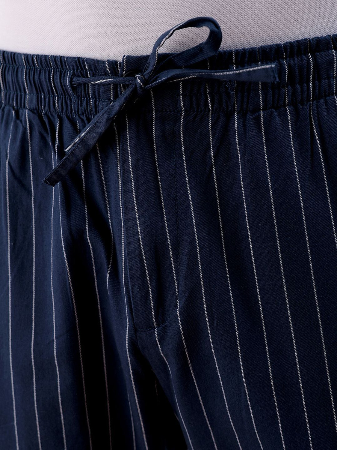 Image of The Indian Garage Co. Regular Fit Men Dark Blue Trousers