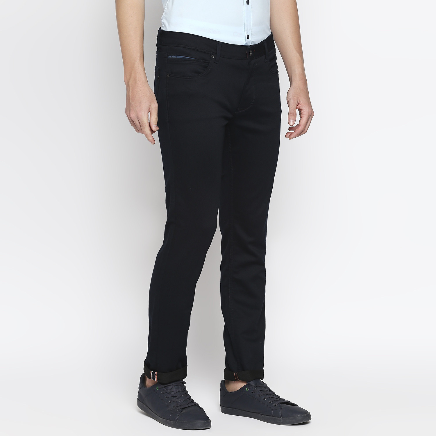Image of KILLER Slim Fit Men Dark Blue Trousers