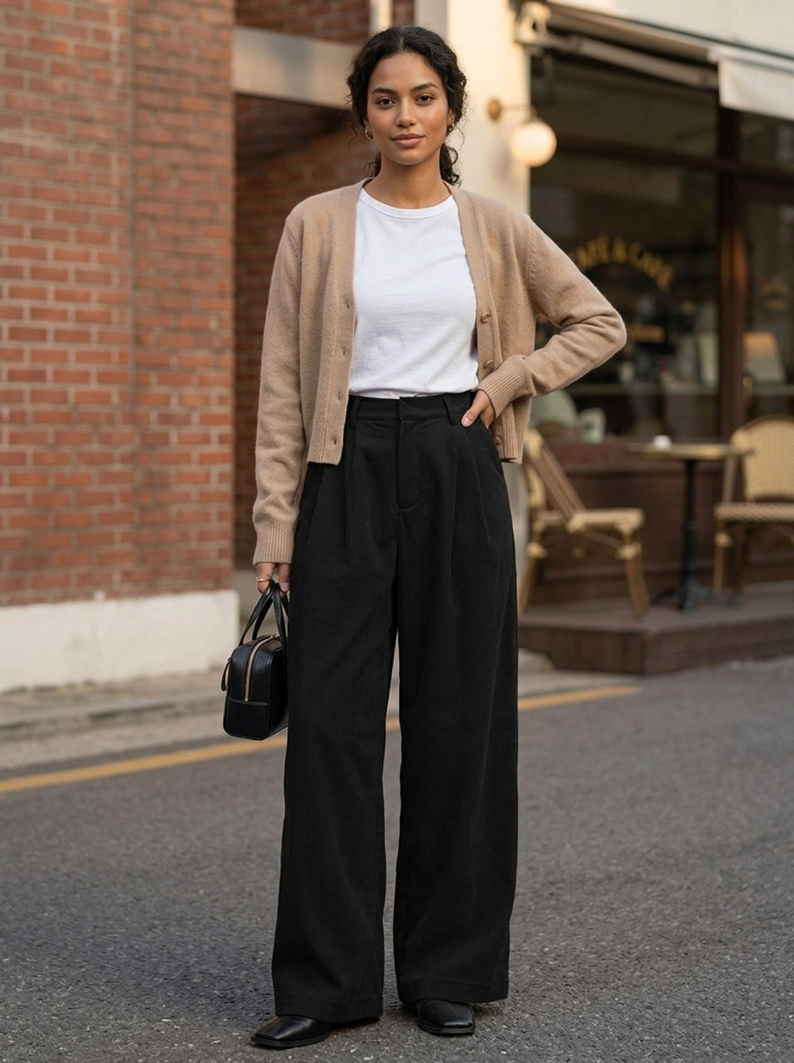 Image of KOTTY Loose Fit Women Black Trousers