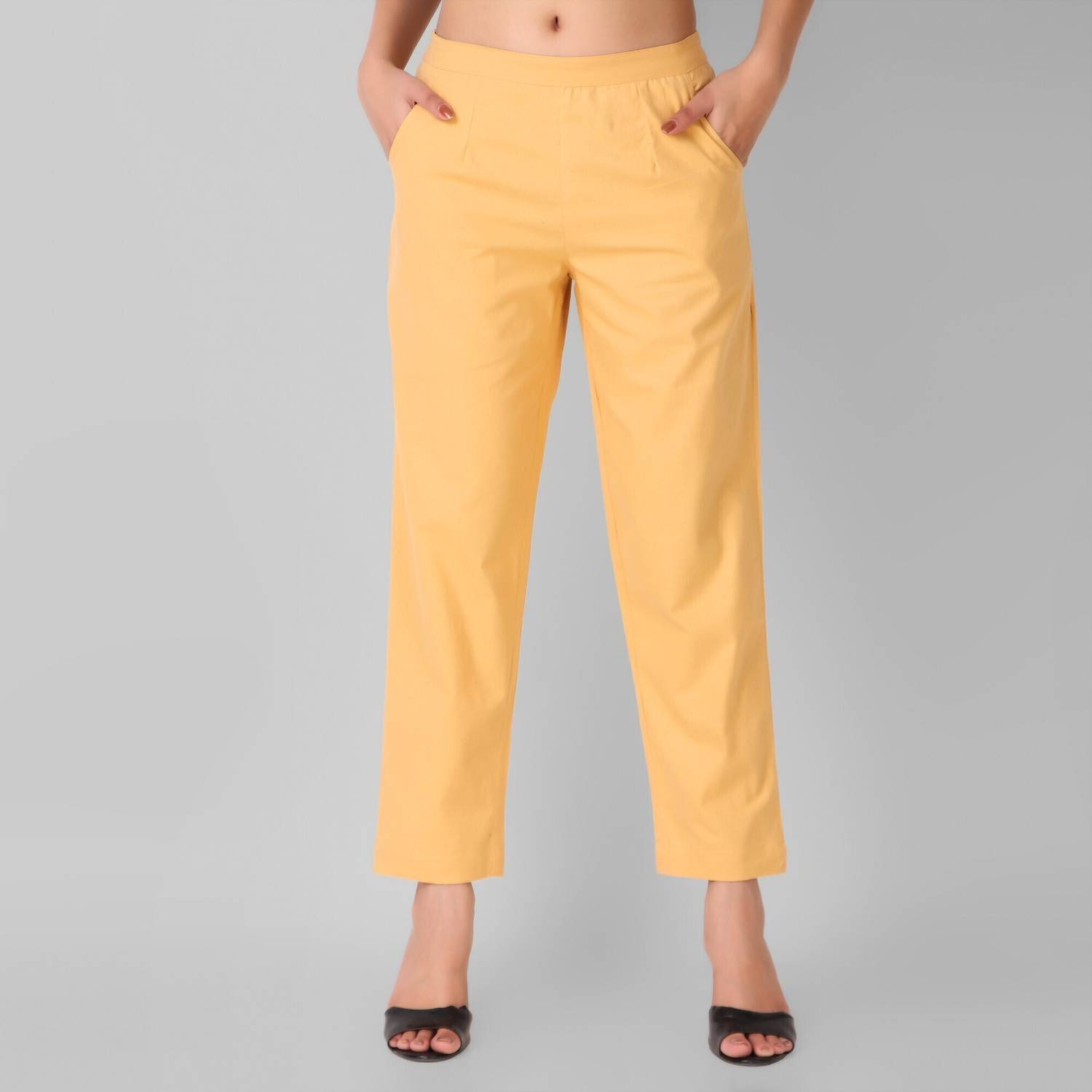 beSOLID Regular Fit Women Brown Trousers