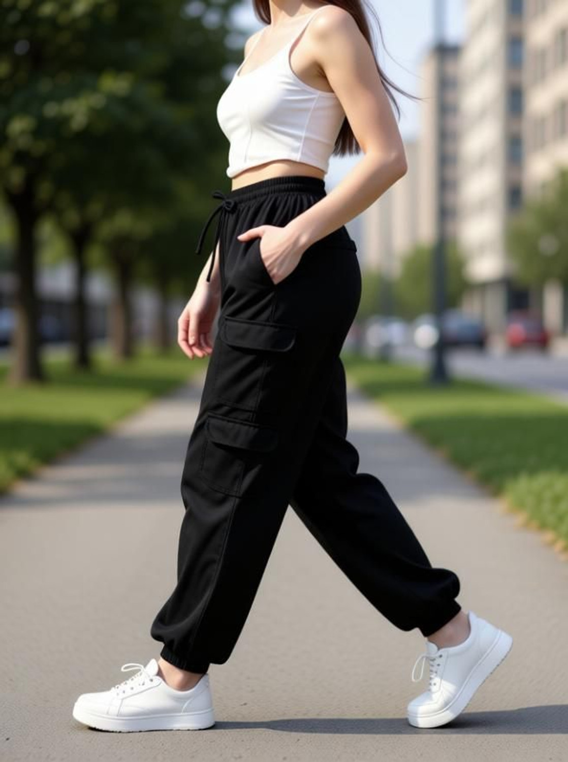 Image of MS BOTTOM Comfort Fit Women Black Trousers
