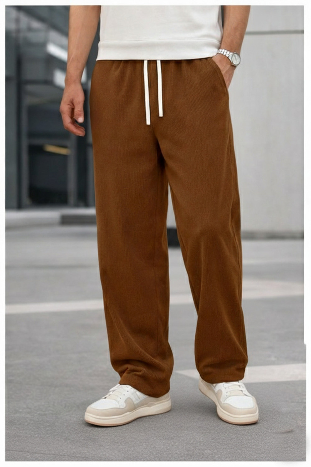 Image of METRONAUT Relaxed Men Multicolor Trousers