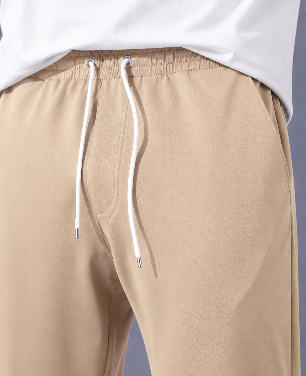 Image of SK Clasy Pack of 2 Men Solid Beige, Black Track Pants