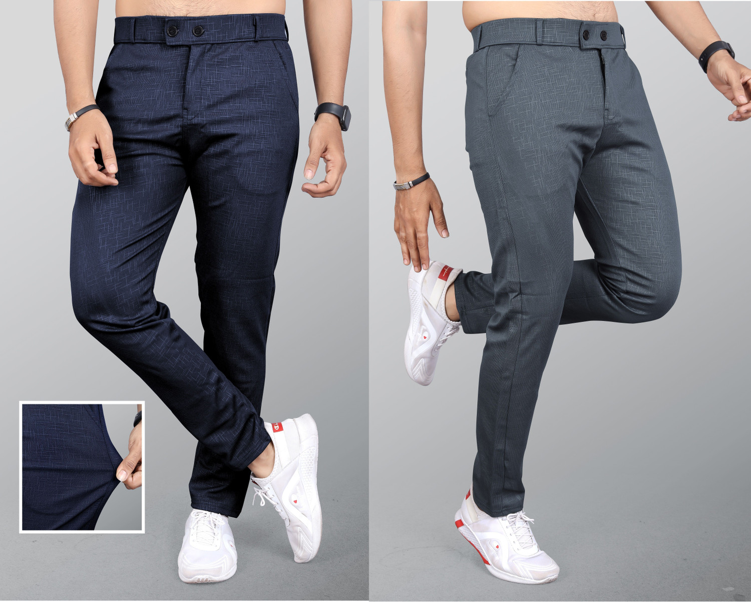 Image of INDICLUB Regular Fit Men Multicolor Trousers