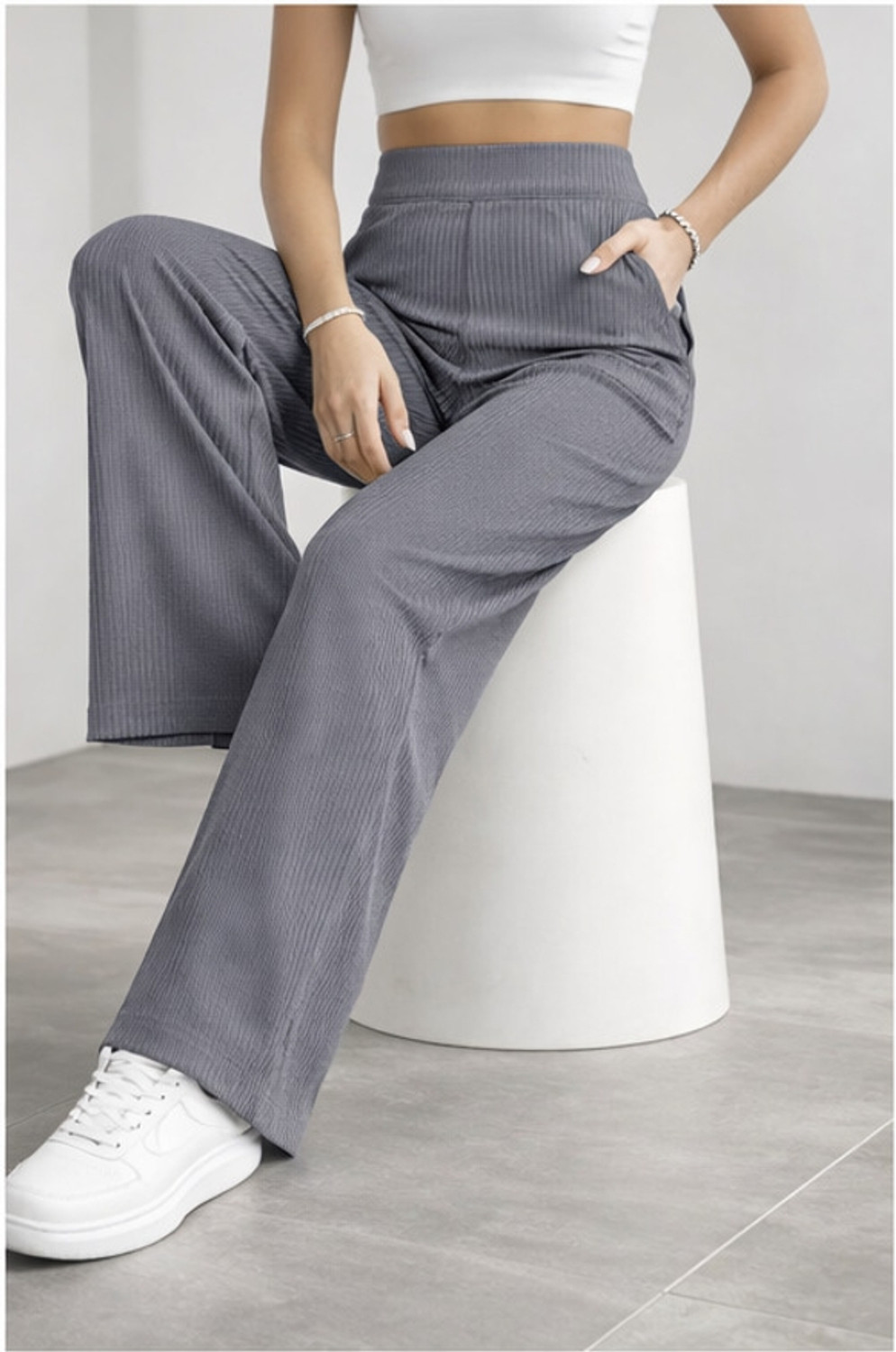 Image of Fabflee Relaxed Women Multicolor Trousers