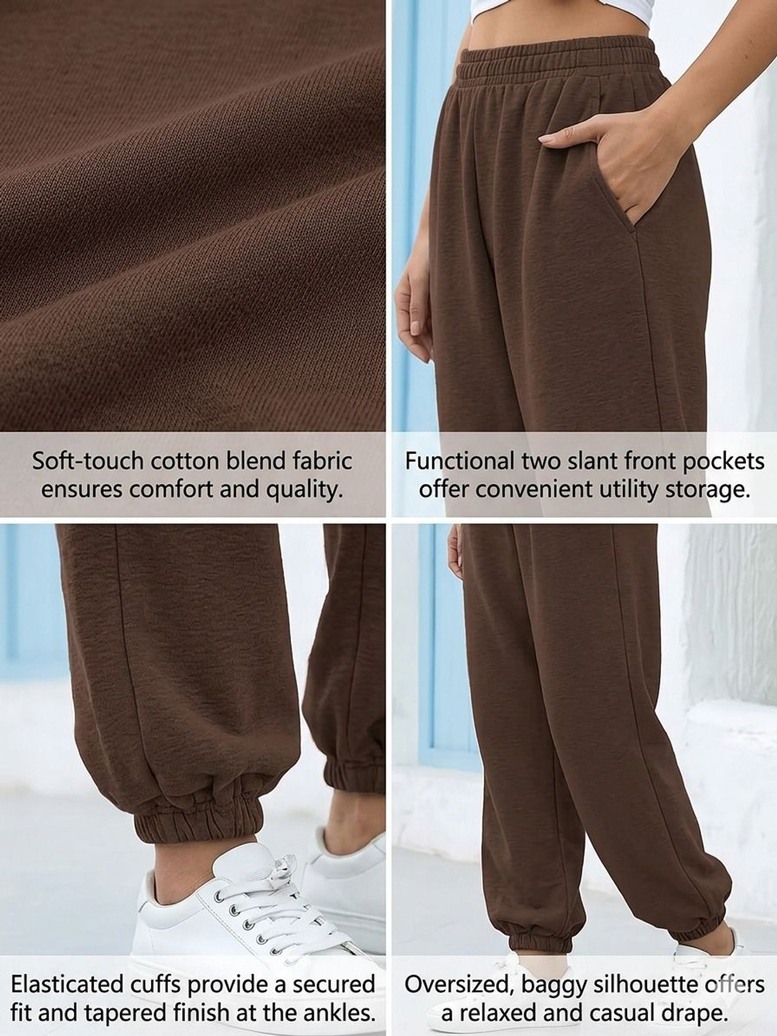 Image of Q-Rious Relaxed Women Brown Trousers