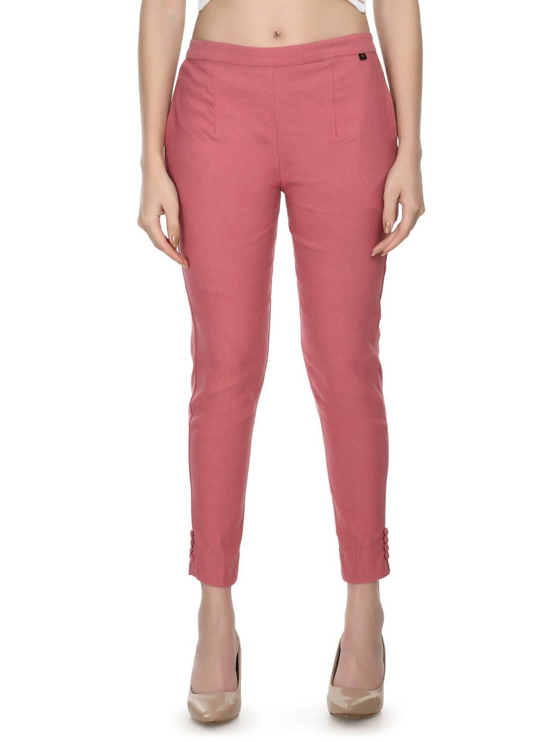 24Hour Fashion Regular Fit Women Pink Trousers