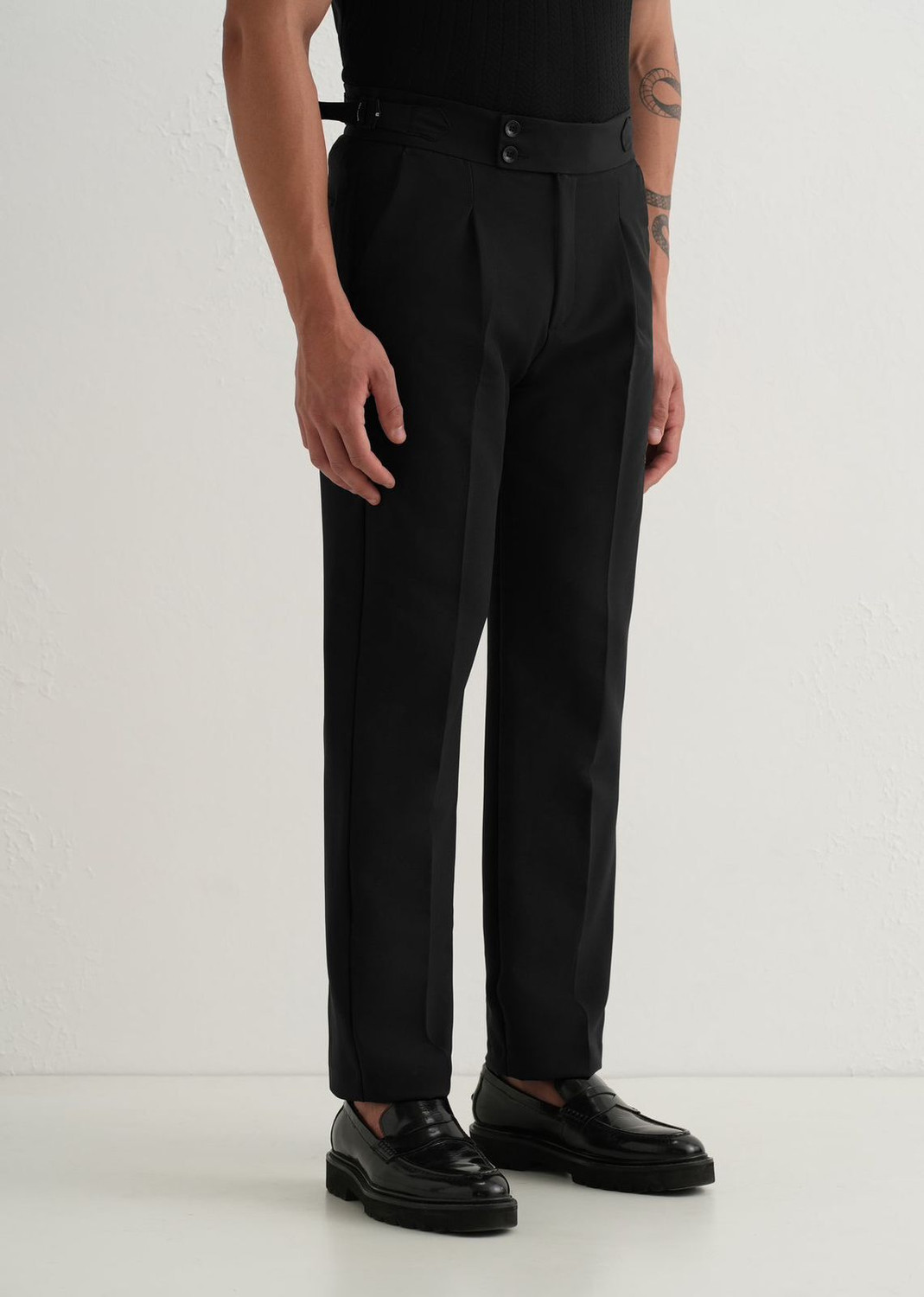 Image of SKENJEL Relaxed Men Black Trousers