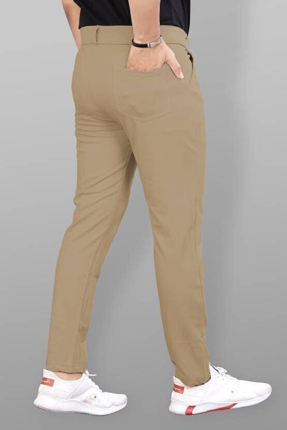 Image of METRONAUT Regular Fit Men Beige Trousers