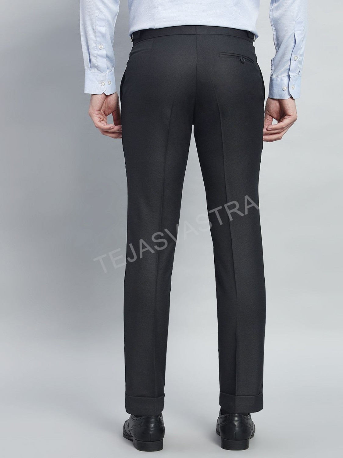 Image of FASHIONEMPIRE Regular Fit Men Black Trousers
