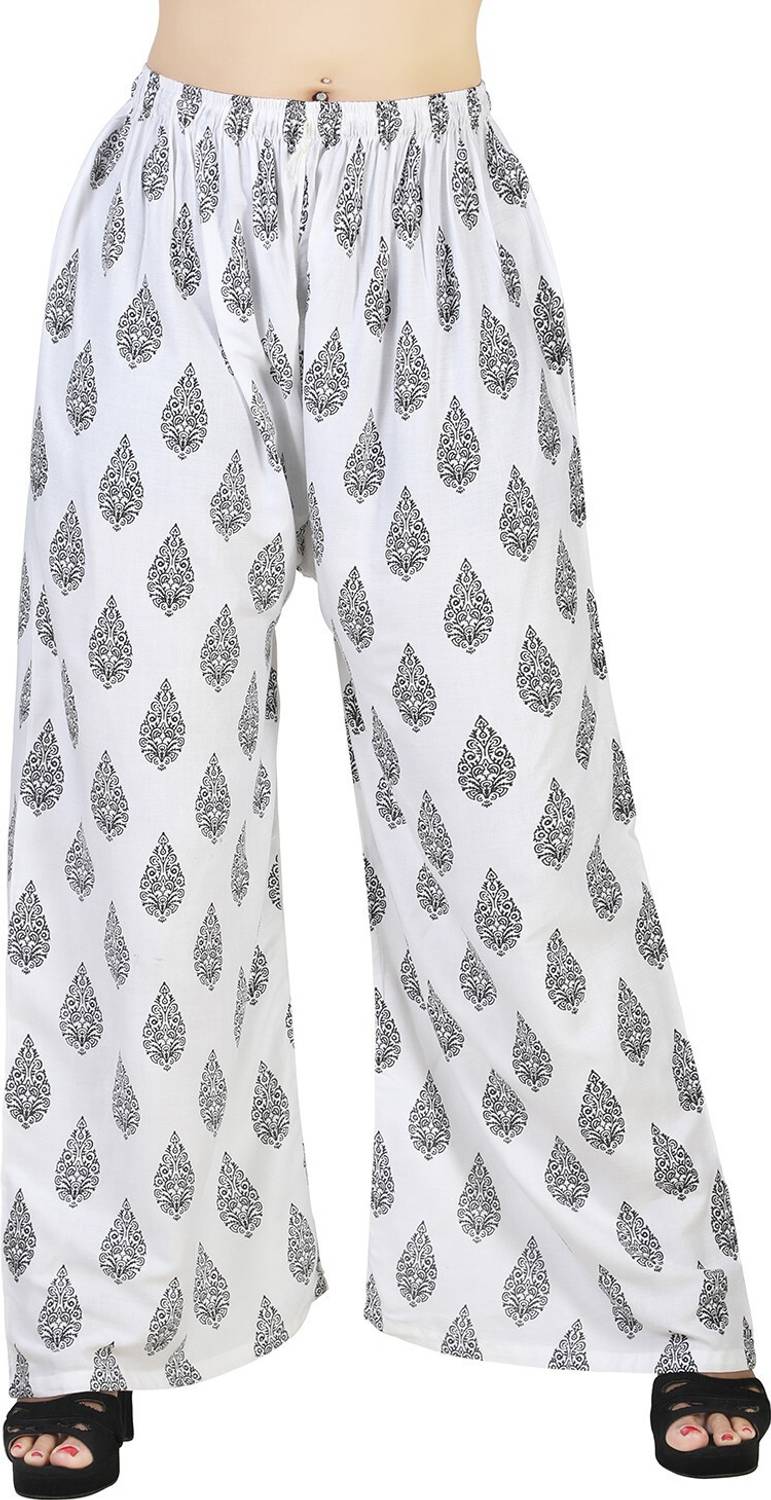 4K FASHION Loose Fit Women White Trousers