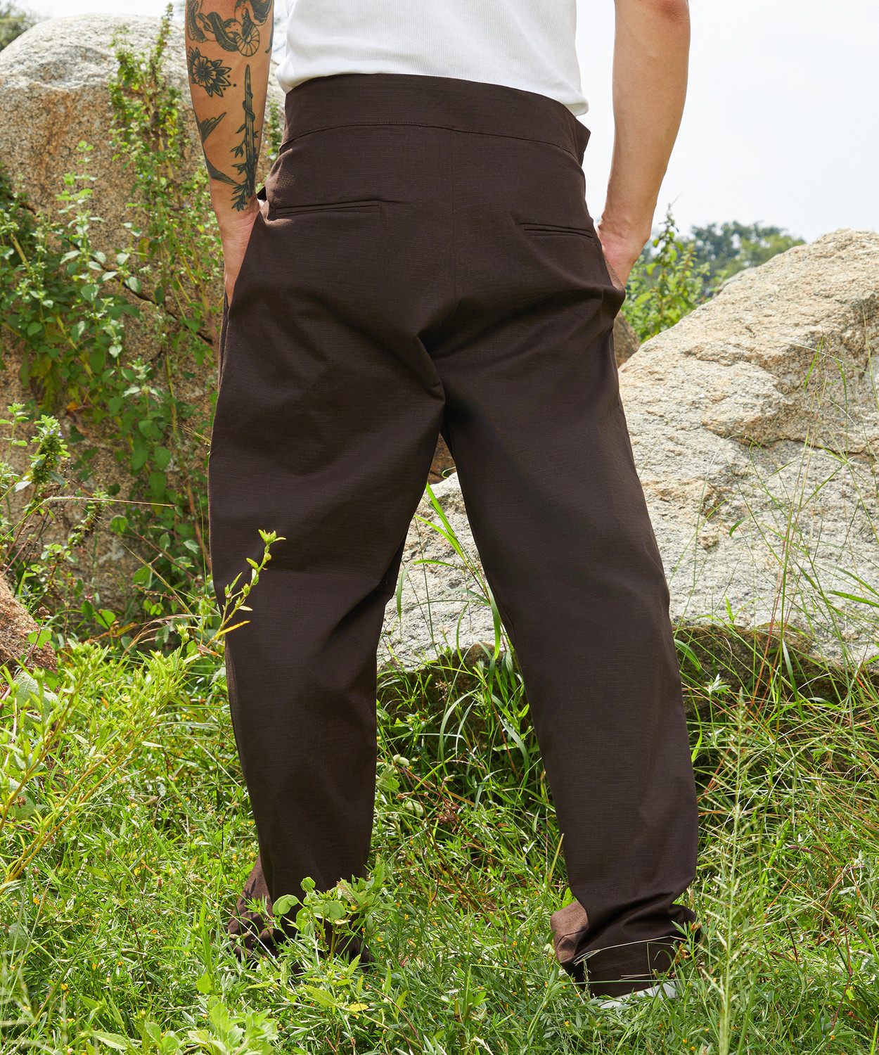 Image of CAHOOT Regular Fit Men Brown Trousers