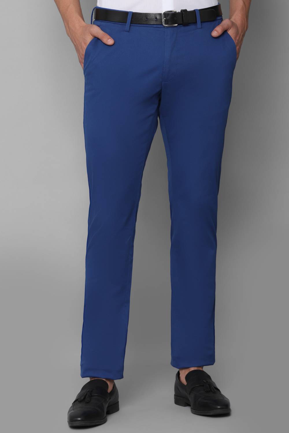 Allen Solly Slim Fit Men Blue Trousers
