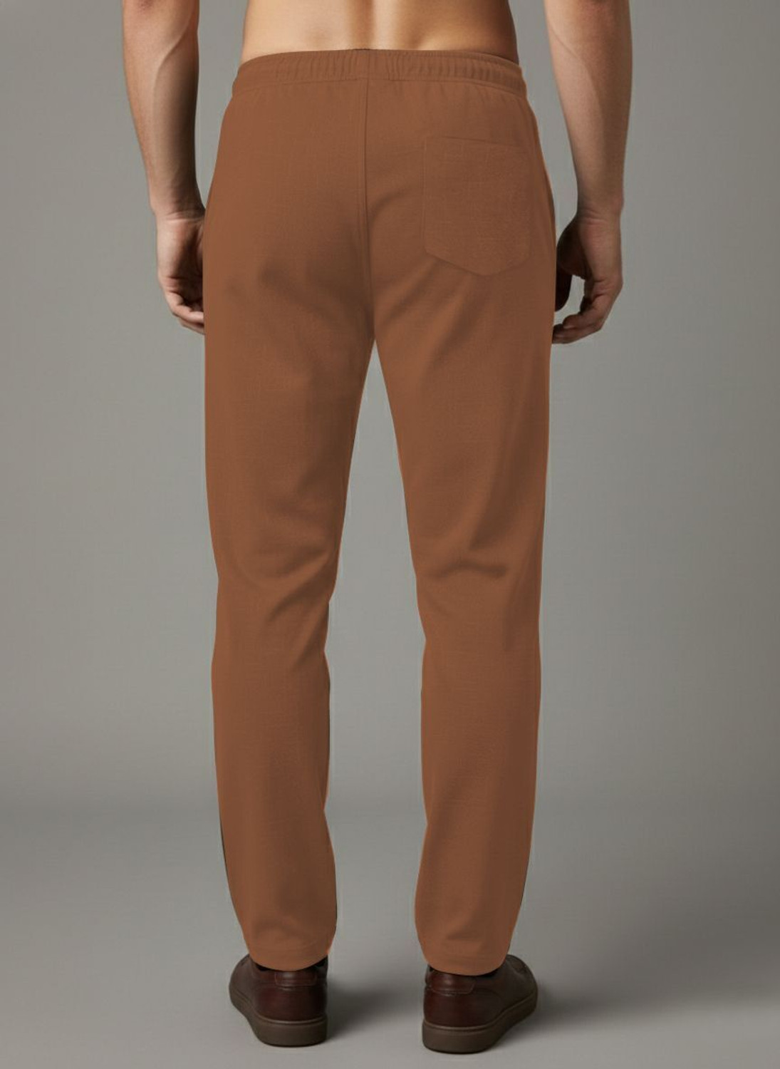Image of INDICLUB Regular Fit Men Orange Trousers
