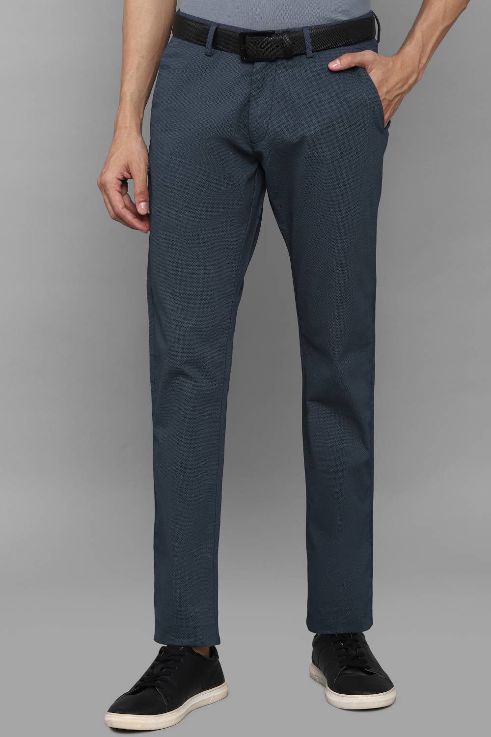 Allen Solly Slim Fit Men Blue Trousers