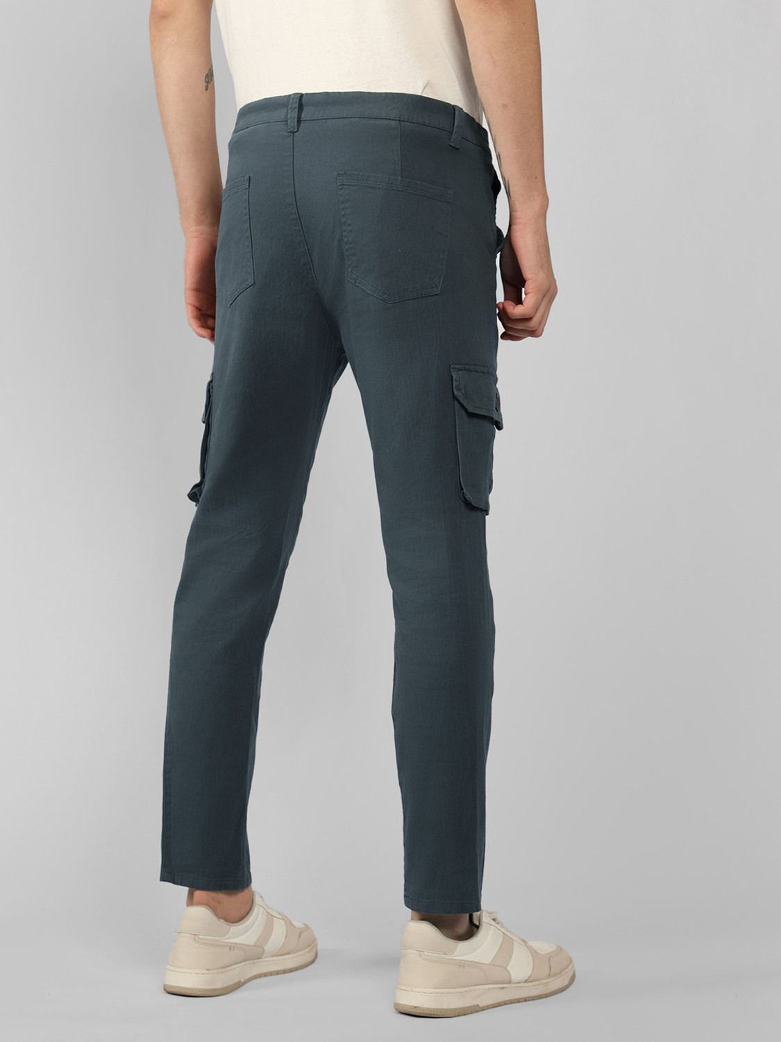 Image of Dennis Lingo Slim Fit Men Grey Trousers