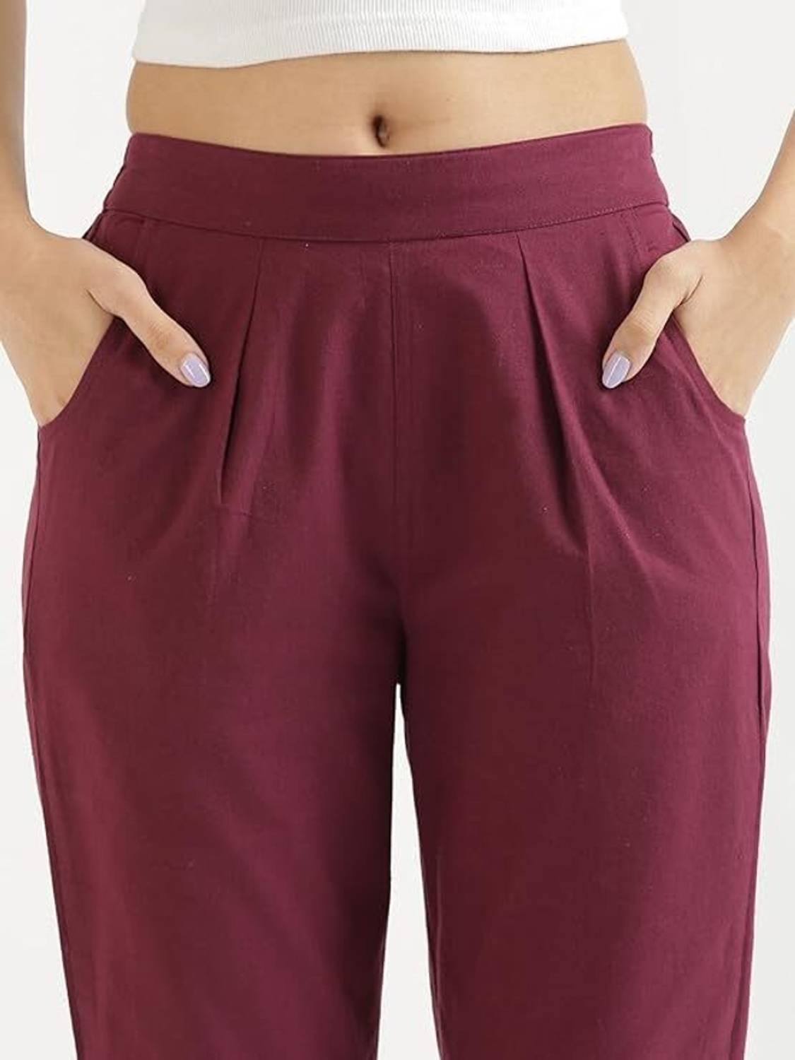 AlkaCreation Regular Fit Women Purple Trousers