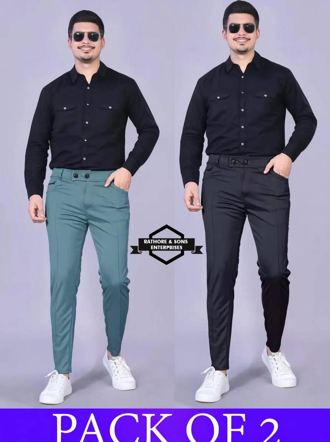 Achalnath Enterprises Regular Fit Men Green Trousers