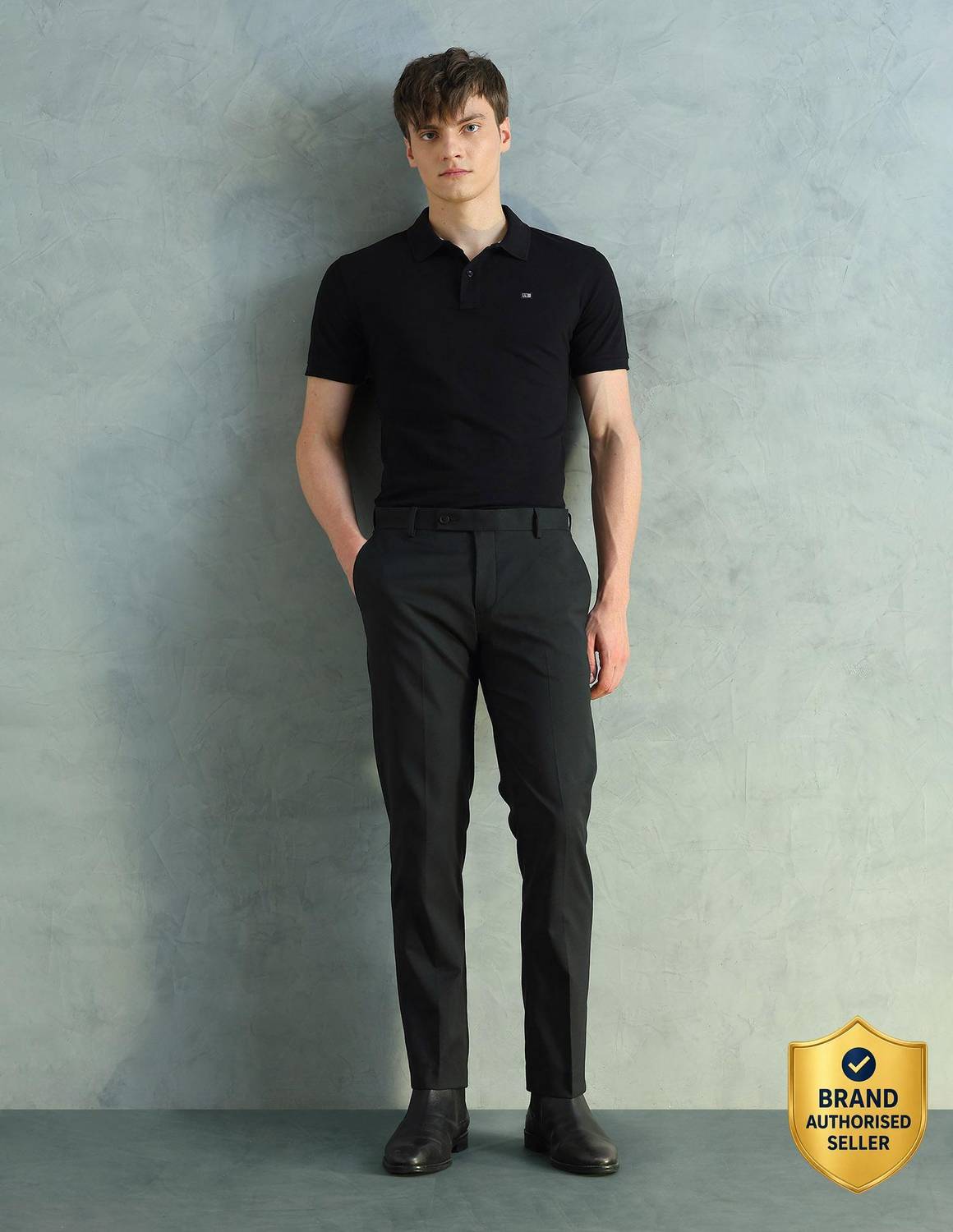 ARROW Tapered Men Grey Trousers
