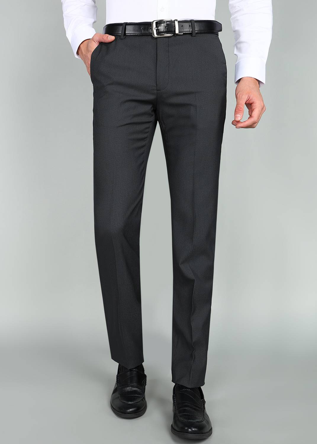 ARROW Tapered Men Grey Trousers