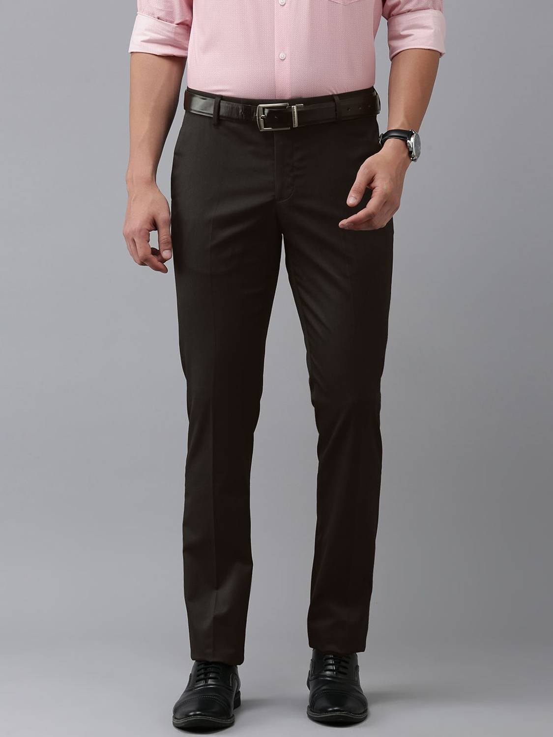 ARROW Regular Fit Men Grey Trousers