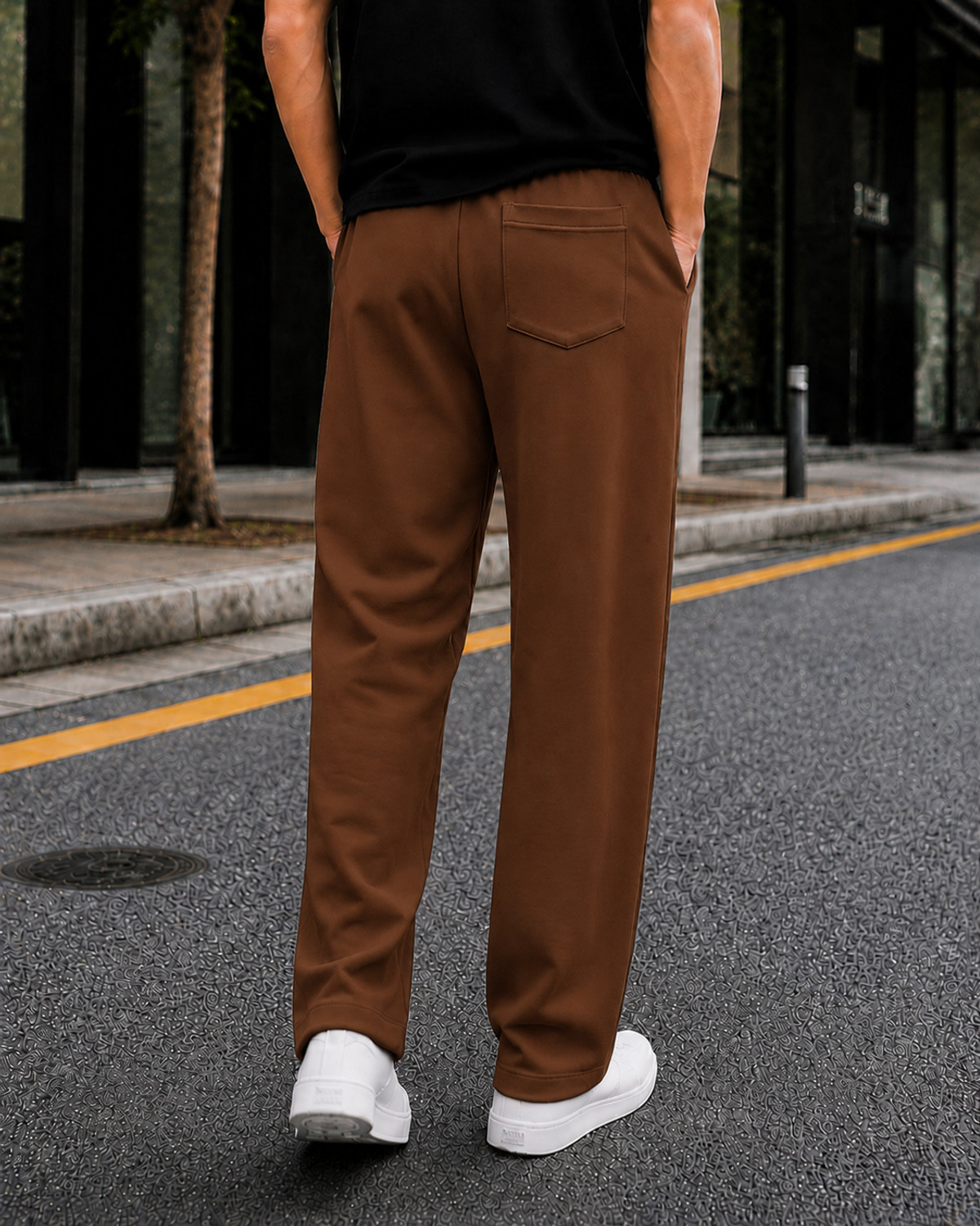 Image of METRONAUT Loose Fit Men Brown Trousers