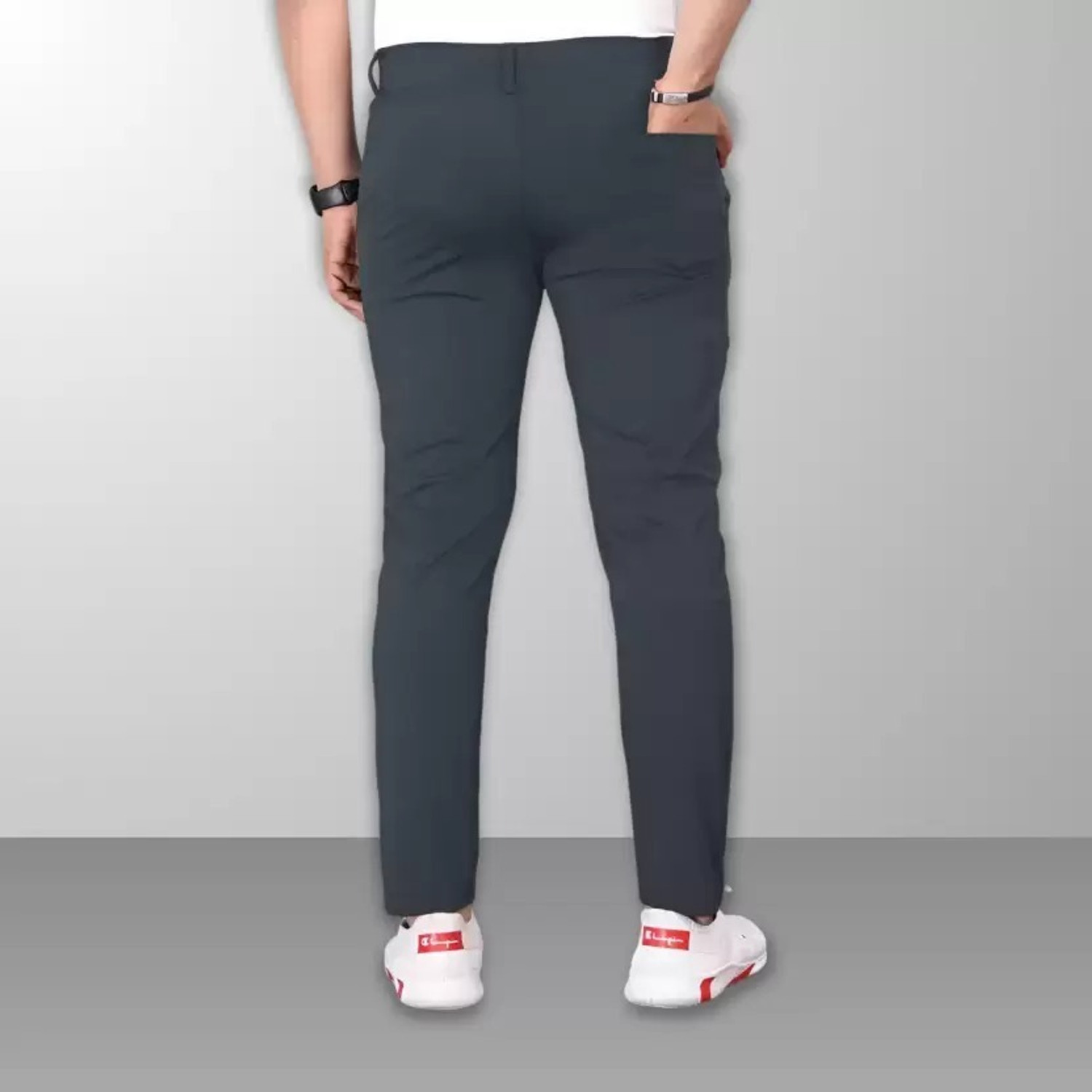 Image of Achalnath Enterprises Regular Fit Men Black, Blue, Grey Trousers