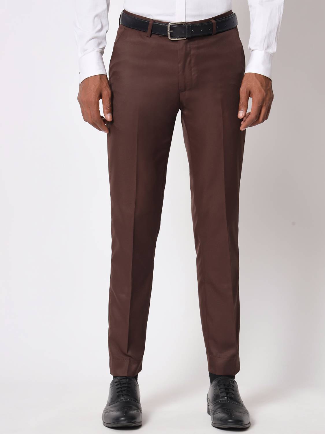 aristitch Regular Fit Men Brown Trousers