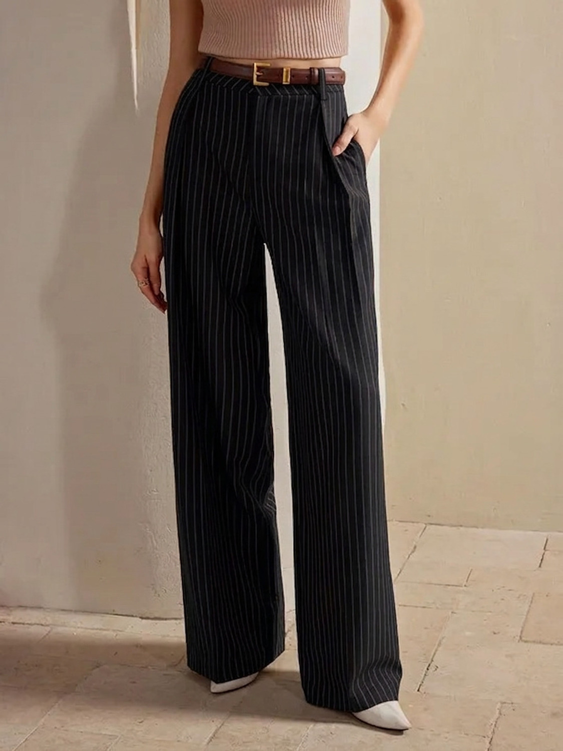 Image of KOTTY Relaxed Women Black Trousers