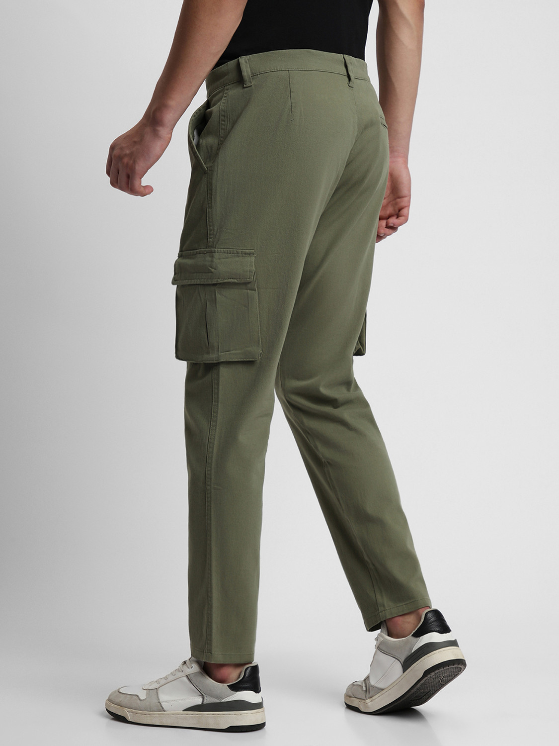 Image of Dennis Lingo Slim Fit Men Light Green Trousers