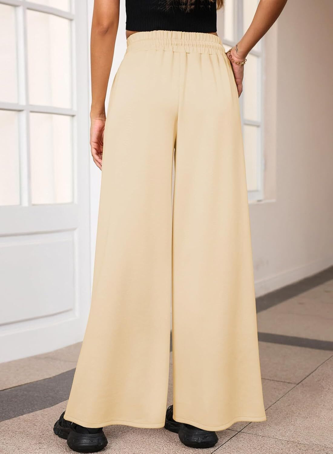 Image of Q-Rious Solid Women Beige Track Pants