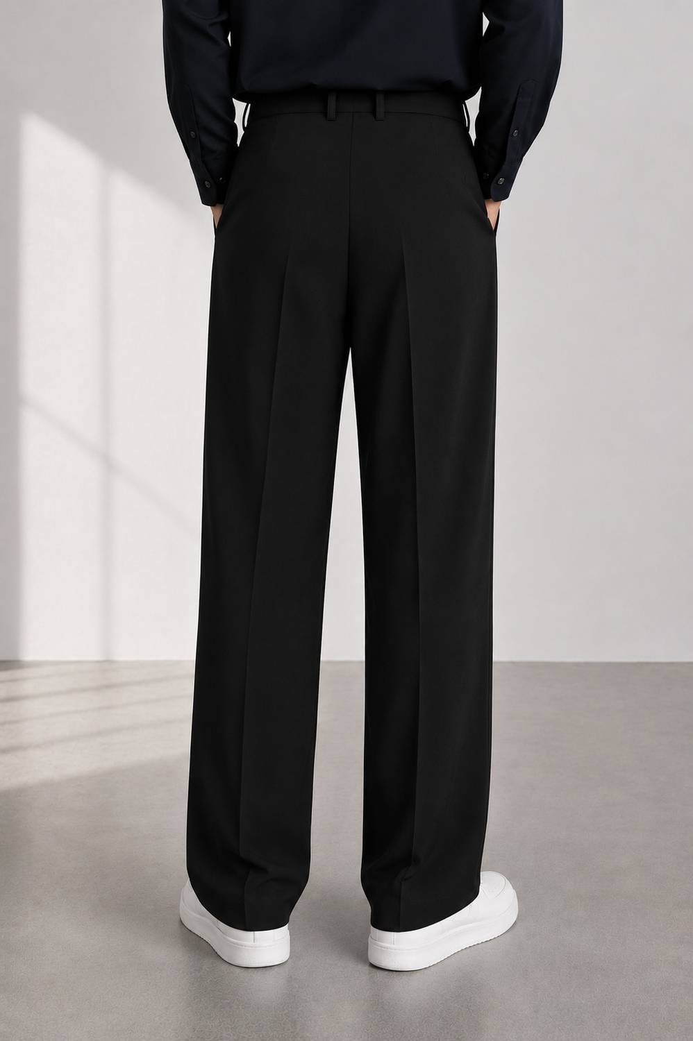 mtwn Straight Fit Black Trousers - Image 2
