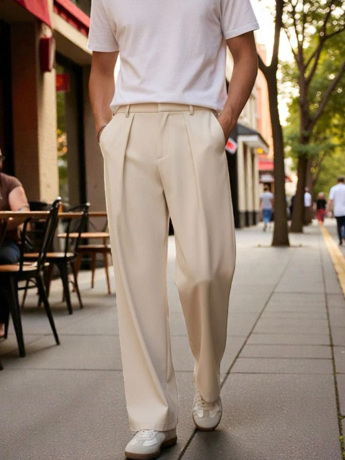 Image of KOTTY Relaxed Men Beige Trousers