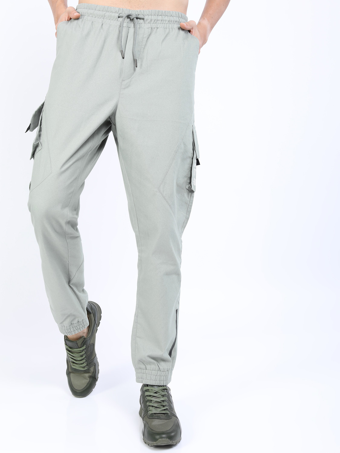 Image of KETCH Regular Fit Men Grey Trousers