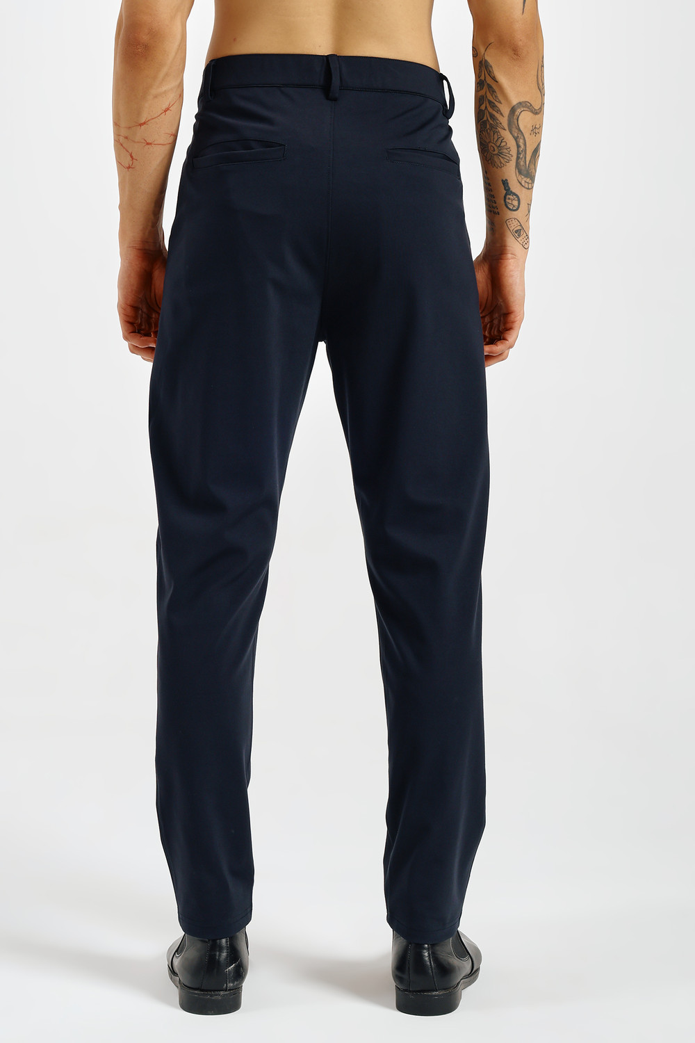 Image of KOR Straight Fit Men Blue Trousers
