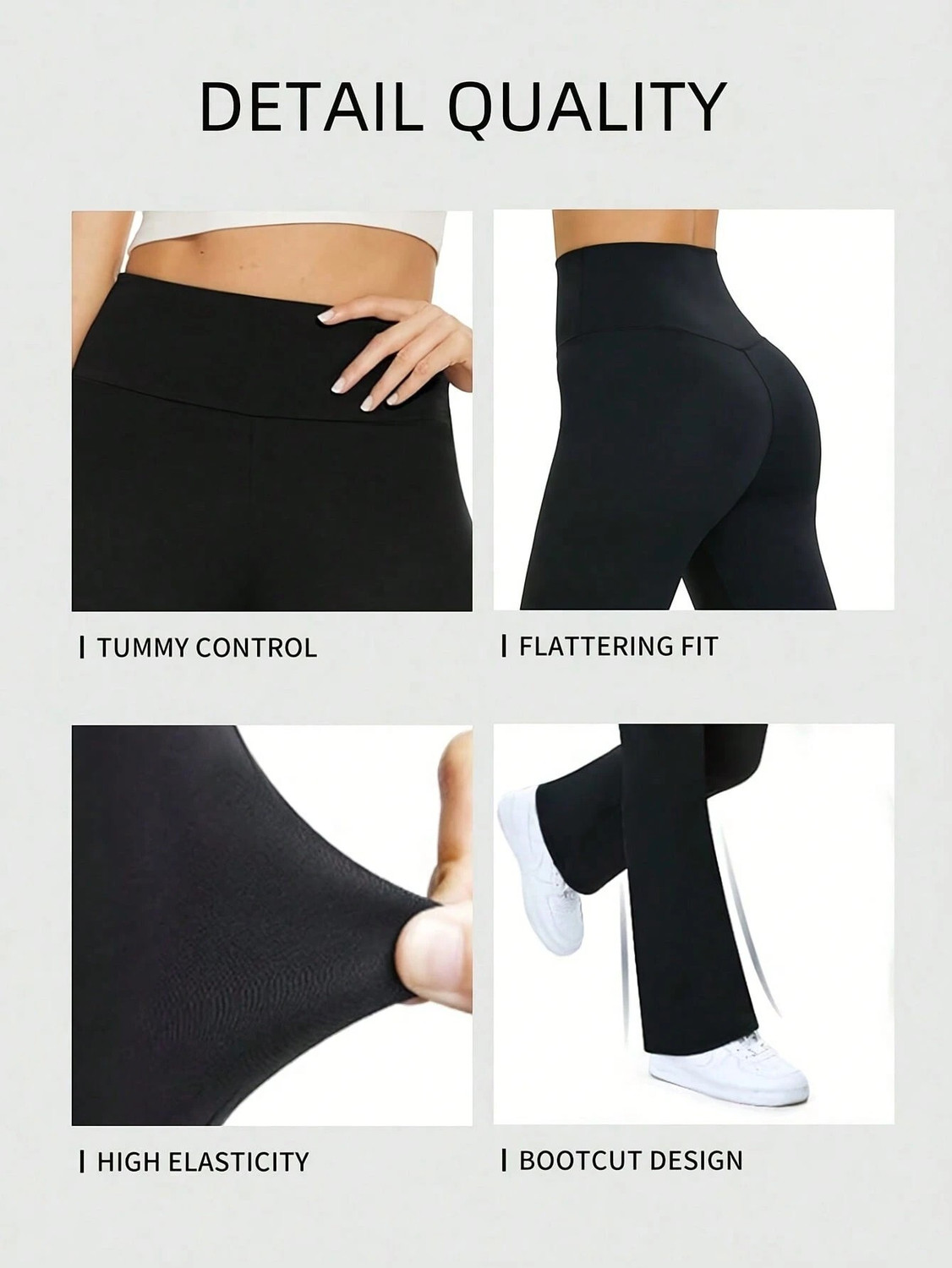 Image of loomzy Flared Women Black Trousers