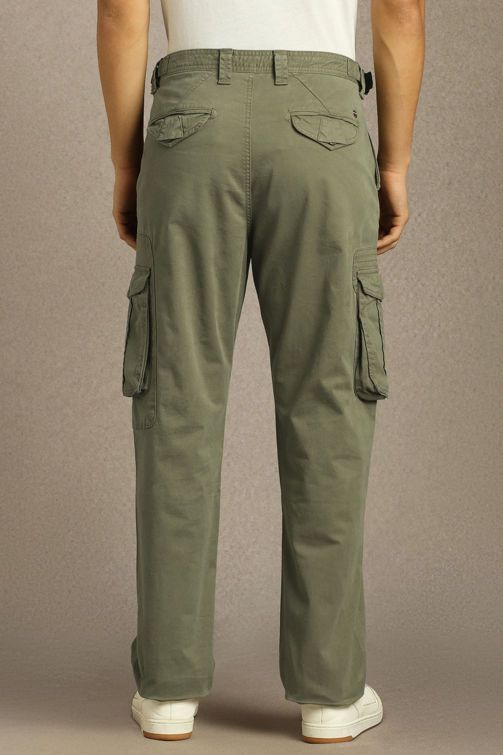 Image of LOUIS PHILIPPE Regular Fit Men Green Trousers