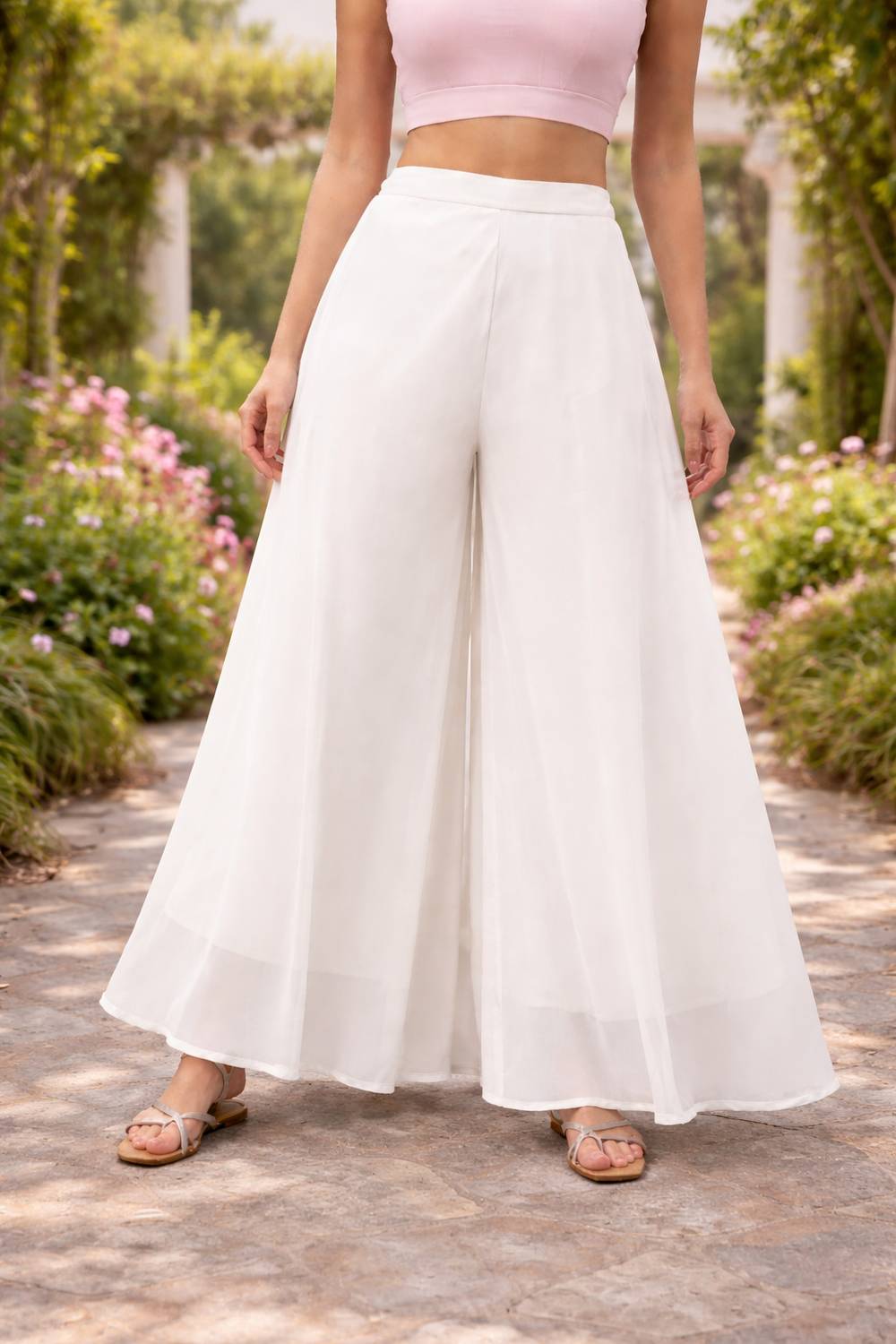 Plazowala Relaxed White Trousers - Image 3
