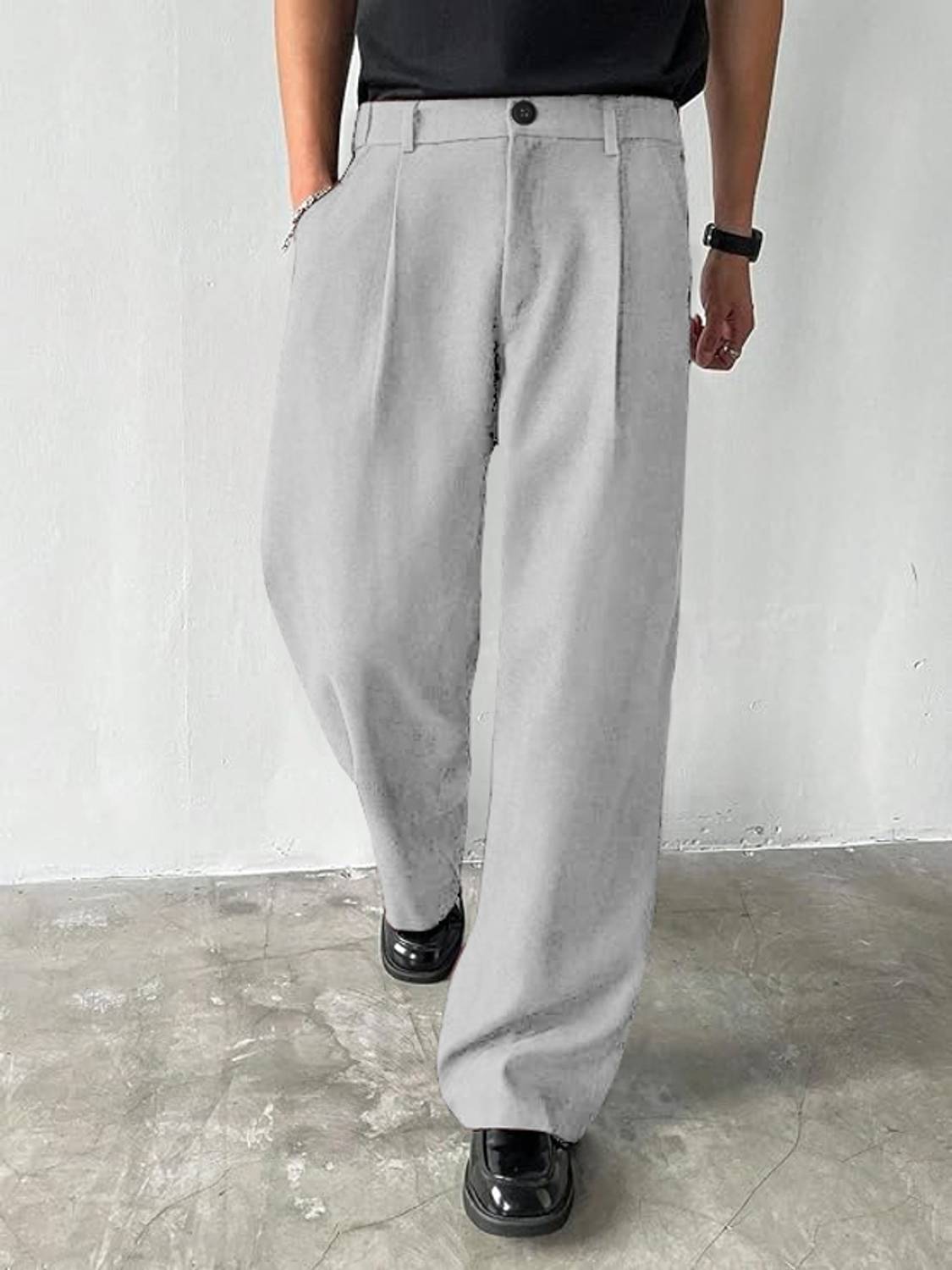 Rajovati Loose Fit Silver Trousers - Image 4