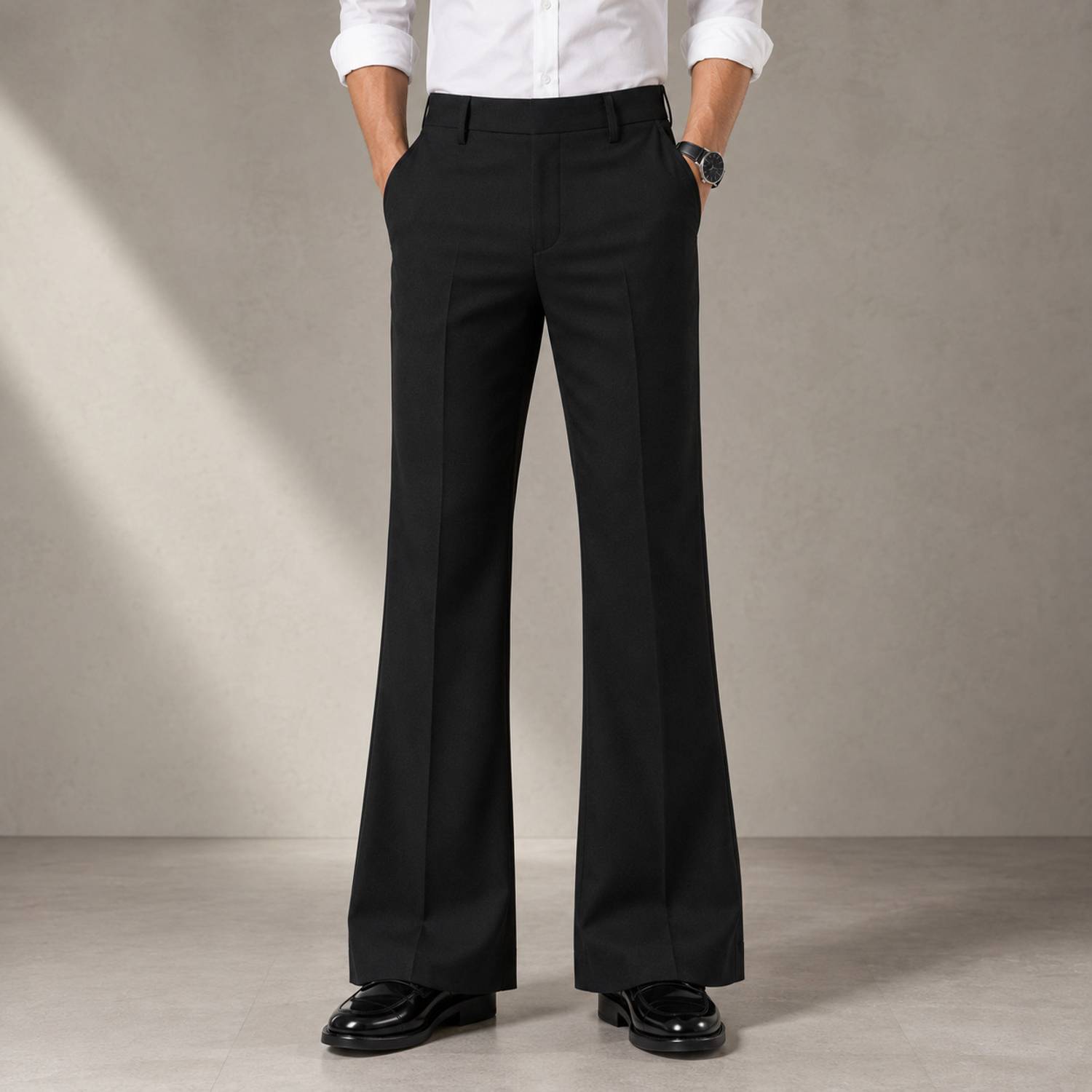 KDR Comfort Fit Black Trousers - Image 1