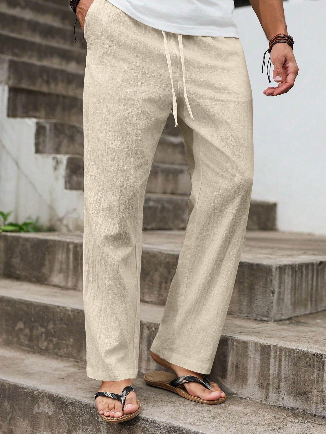 Image of METRONAUT Regular Fit Men Beige Trousers