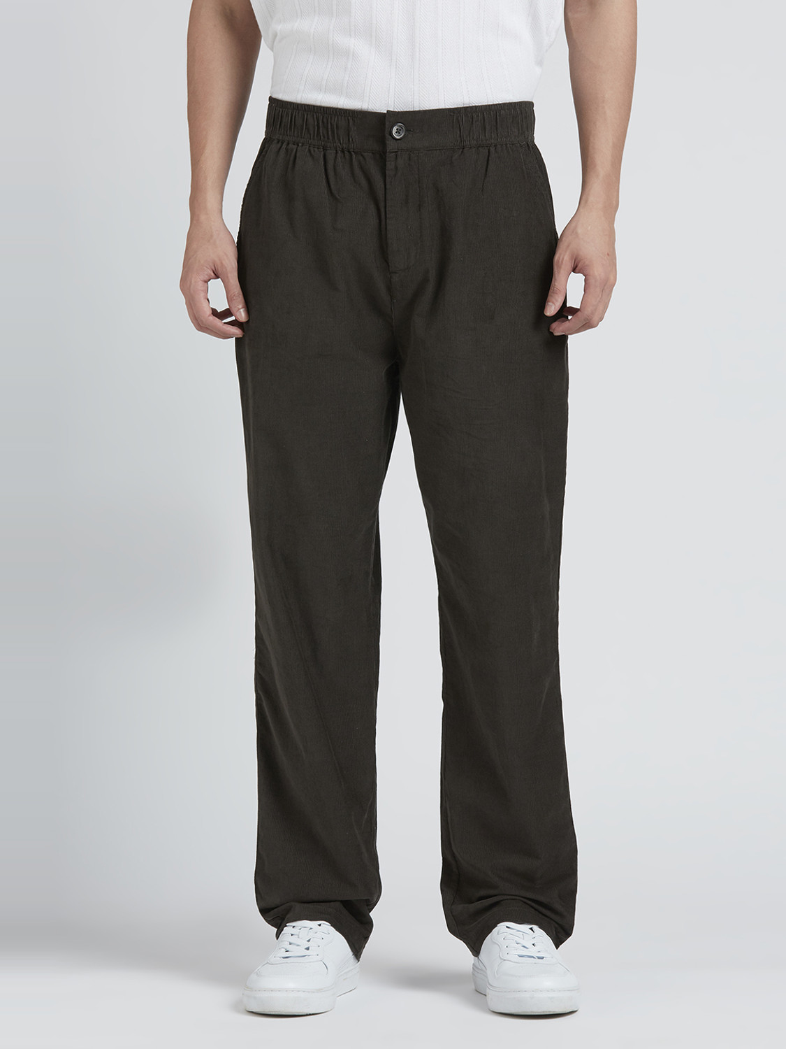 Image of Pepe Jeans Regular Fit Men Green Trousers