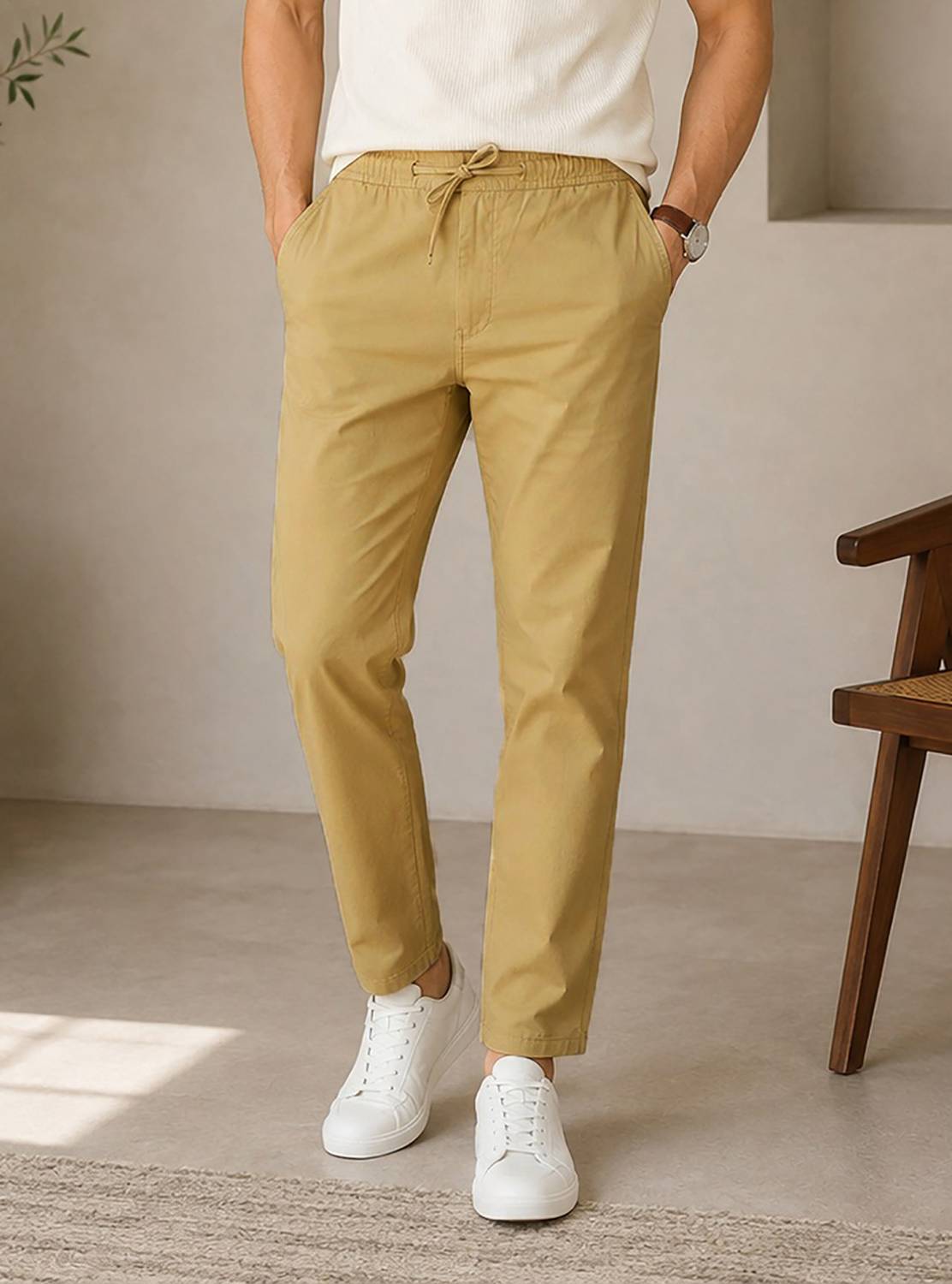 FUBAR Slim Fit Men Brown Trousers - Image 1