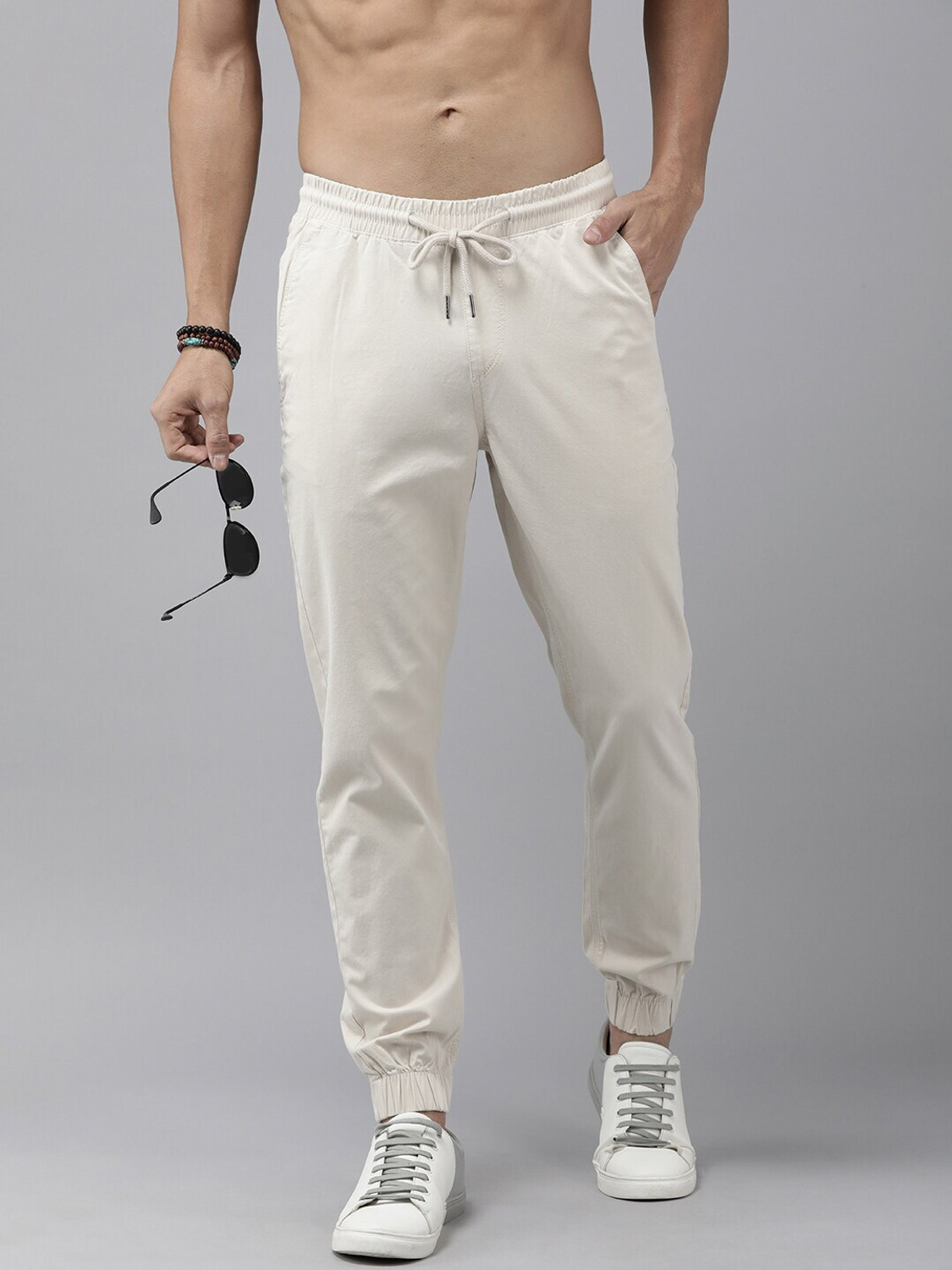 Roadster Regular Fit Men White Trousers