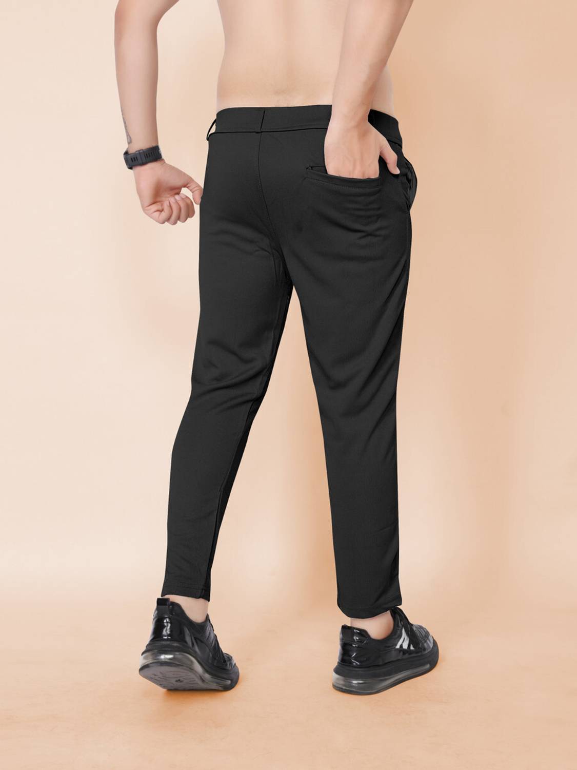 Qyrox Men Black Track Pants - Image 2