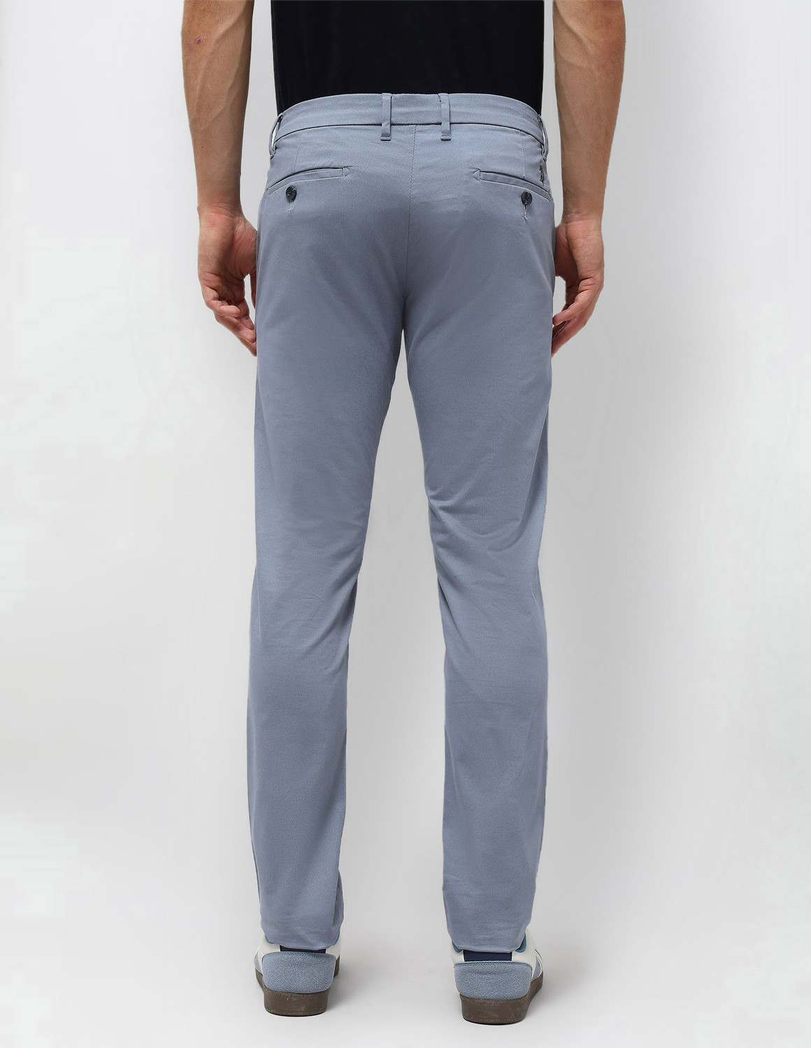 Image of U.S. POLO ASSN. Slim Fit Men Blue Trousers